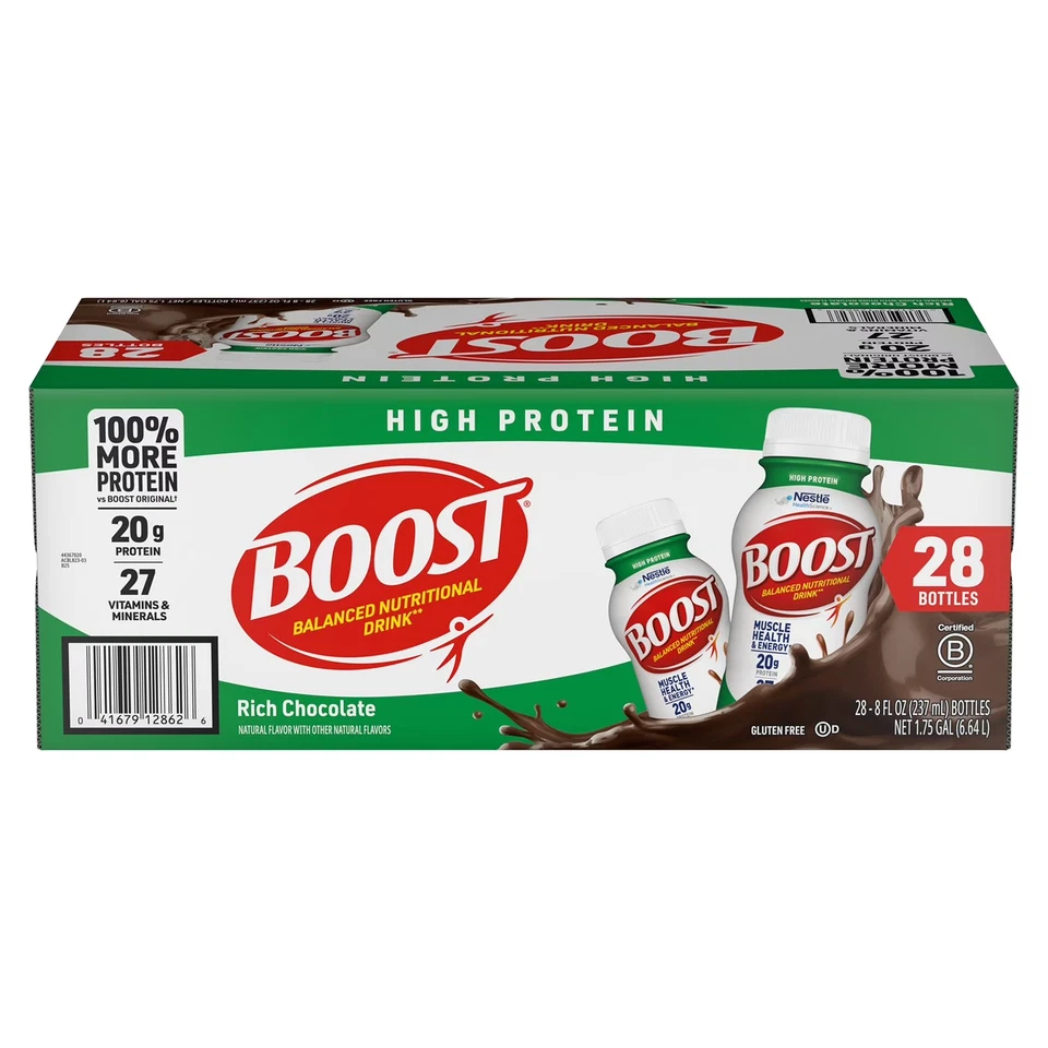 BOOST 20g High Protein Nutritional Drink Chocolate 8 fl. oz. 28 ct.