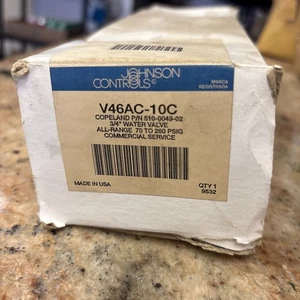 JOHNSON CONTROLS V46AC-10C  3/4” water valve, 70 to 260 PSIG - Picture 1 of 3