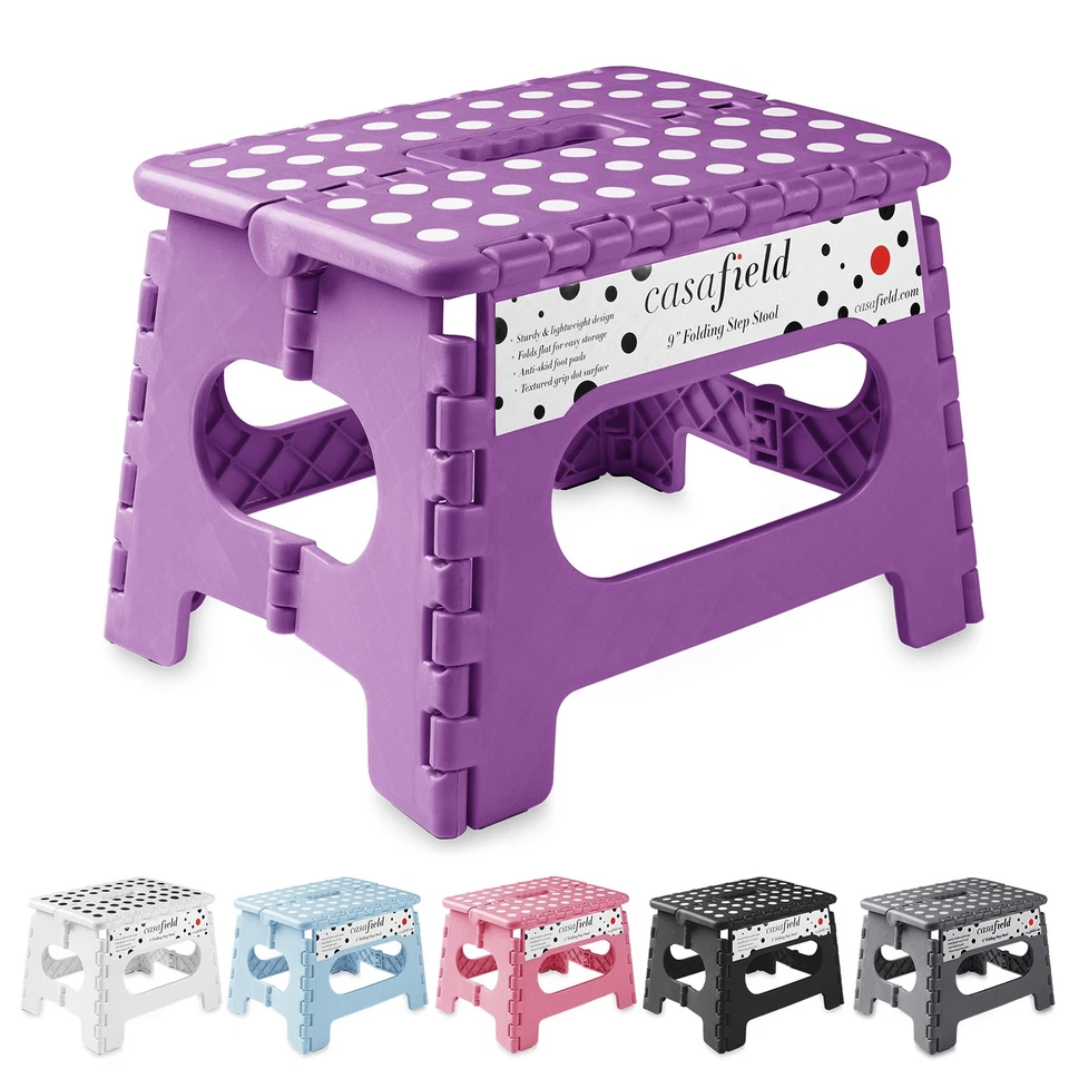 Collapsible Folding Plastic Kitchen Step Foot Stools with Handle - Image 1 of 1