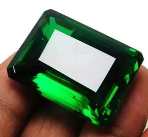 91,85 quilates CERTIFICADO Corte Esmeralda Tsavorita Granate Verde Piedra Preciosa Suelta Natural - Imagen 1 de 4