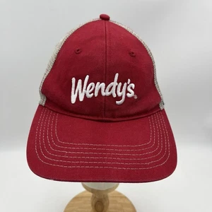 Sombrero Wendy's Empleado Camionero Sombrero Gorra de Pelota Rojo y Blanco Logo Oficial Talla Única  - Imagen 1 de 8