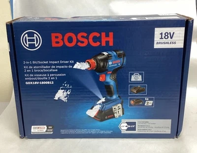 NEW Bosch 18V Impact Driver Kit GDX18V-1800B12 - Driver, Bag, Charger & Battery - Image 1 of 4