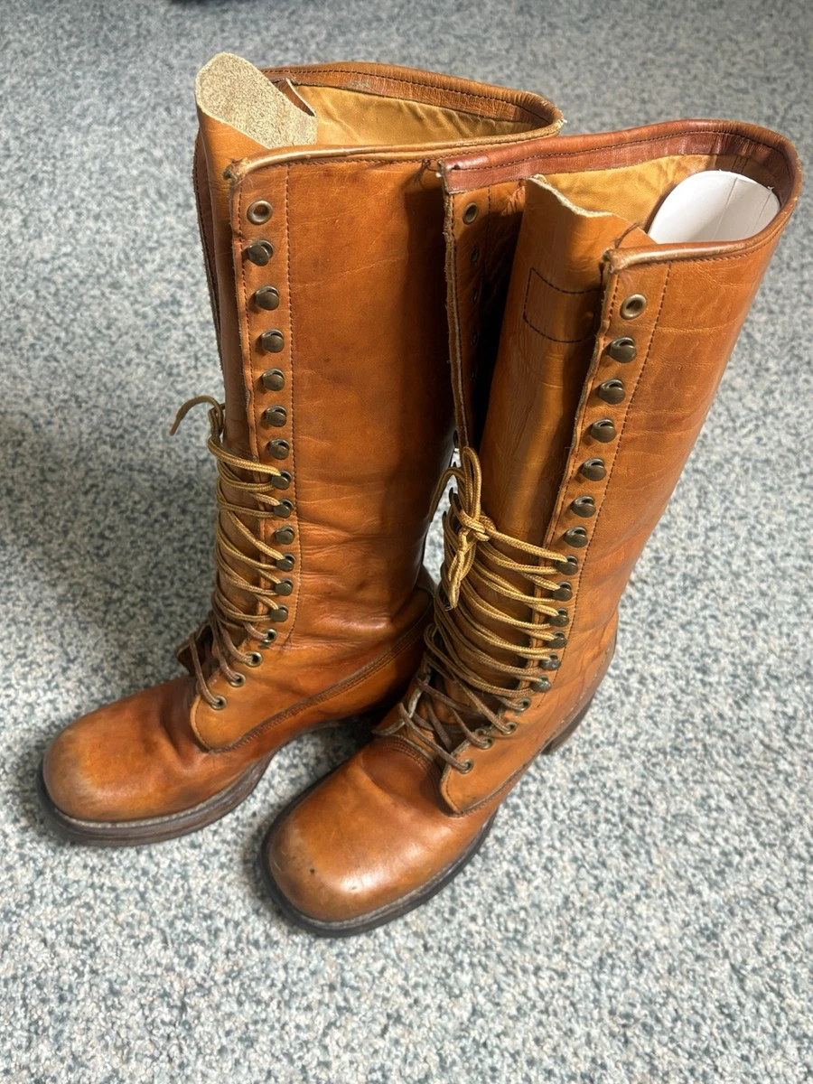 vintage frye lace up boots products for sale | eBay