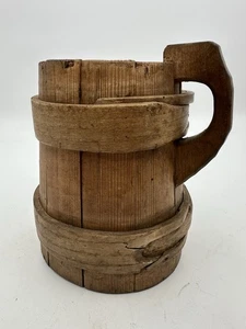 Primitiver früher amerikanischer gestaubter Krug Revolutionäre Periode Tasse Museumsqualität - Bild 1 von 11