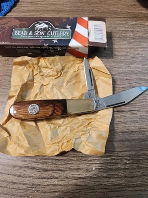 CUBIERTOS BEAR & SON 3 1/2" Heritage barlow 2 hojas mango de nogal Hecho en EE. UU. Foto 1 de 3