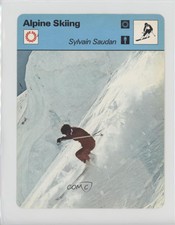 1977-79 Sportscasters Series 28 Alpine Skiing Lausanne Sylvain Saudan #28-21