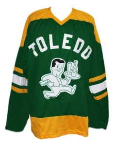 Cualquier número de nombre Toledo Buckeyes Retro Custom Hockey Jersey Green - Imagen 1 de 3