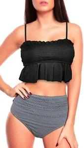 Z-18470-B24-SW/1469) PULPO SEÑORA CONJUNTO BIKINI RECORTADO TOP CINTURA ALTA SLIP TALLA 34 - Imagen 1 de 1