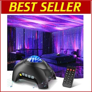 3-in-1 Northern Lights Projector: 33 Light Effects with Remote & Soothing Sounds - Picture 1 of 8