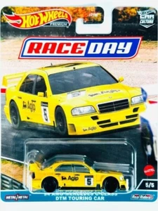 Coche de turismo amarillo Hot Wheels 1:64 día de carrera HKC62 94 Mercedes AMG clase C DTM - Imagen 1 de 1