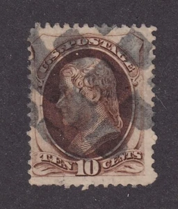 MATT'S STAMPS SCOTT #161 THOMAS JEFFERSON 10-CENT ISSUE OF 1873, USED CV$27.50 - Picture 1 of 3