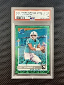 2020-21 Panini Optic - Tua Tagovailoa Green Velocity Prizm Rookie PSA 10 RC #152 - Picture 1 of 2
