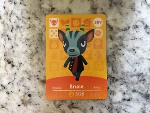 BRUCE #389 Animal Crossing Amiibo Auténtico Nintendo Tarjeta Como Nueva De Serie 4 - Imagen 1 de 2
