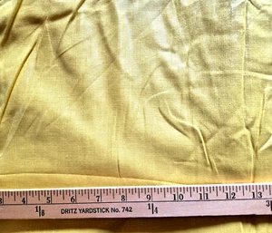 BRIGHT YELLOW & SILVER LUREX SEMISHEER COTTON BLEND SHIRTING FABRIC BY THE YARD - Picture 1 of 3