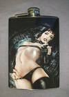 Sexy Gothic Girl D10 8oz Stainless Steel Flask Drinking Whiskey Liquor