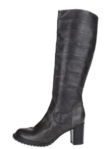 Womens Alberto Fermani 228737 Gray Leather Knee High Tall Boots Size 38.5 - Picture 1 of 6