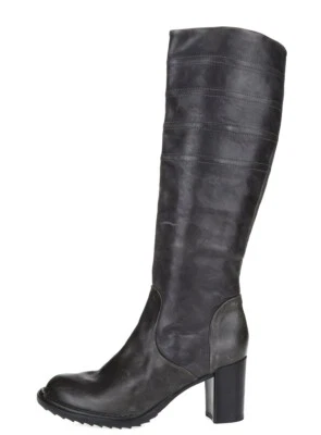 Botas Altas de Couro Cinza Alberto Fermani 228737 para Mulheres Tamanho 38.5 - Imagem 1 de 4