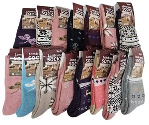Women Lamb Wool Socks, Warm Winter Sock, Christmas Stocking Stuffers, 15 PAIRS - Picture 1 of 3