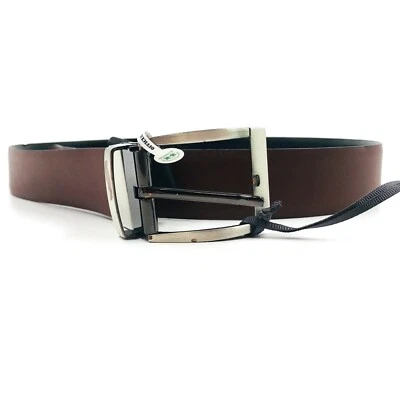 Cinturón de cuero saffiano marrón para hombre LA MARTINA talla 90 cm 36 pulgadas Foto 1 de 4