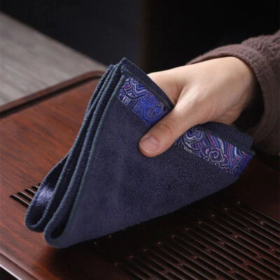 Chinese Tea Towel Square Cotton Linen Water Absorbent Tea Accessories On Sales - Image 1 of 4
