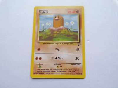Pokémon  Diglett 71/130 Base Set 2 Common © 1999 -2000-Non Holo -Vintage - Image 1 of 4