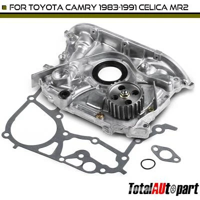 Bomba de aceite de motor nueva con junta para Toyota Camry 1983-1991 Celica 86-95 MR2 91-95 Foto 1 de 4