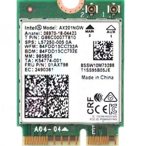 Tarjeta WiFi Intel AX201NGW Wi-Fi 6 doble banda M.2 802.11ax/ac BT5.0 2.4Ghz - Imagen 1 de 1
