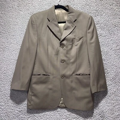 Шерстяная кашемировая смесь Alfani размер 36 короткая коричневая куртка на 3 пуговицах блейзер пальто - Изображение 1 из 4