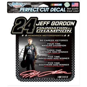  JEFF GORDON #24 FOUNDATION OF A CHAMPION NASCAR 8" X 8" PERFECT CUT DECAL  - Picture 1 of 1