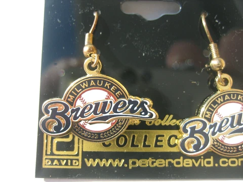 NEW Milwaukee Brewers Dangle Earrings MLB baseball Fan shop  peter david gold Cover