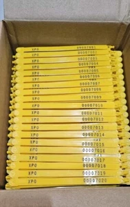 (1000 Stck.) ONESEAL PTS 12721 gelb Kunststoff LKW Sicherheitssiegel nummeriert XPO - Bild 1 von 3