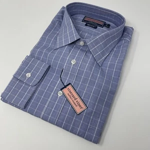 Vineyard Vines 100er 2-lagig blau, weiß kariert Baumwolle Langarm geknöpft Hemd Neu mit Etikett - Bild 1 von 3