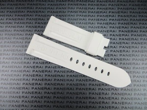 New 24mm Authentic PANERAI Rubber Strap White Diver Watch Band Tang Buckle P x1 - Picture 1 of 5