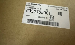 Subaru Forester 2019-2023 Subaru Forester puerta delantera derecha vidrio de canal de funcionamiento sello fabricante de equipos originales - Imagen 1 de 1