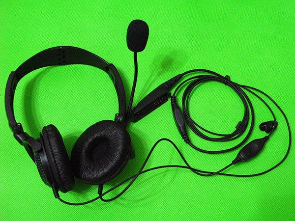 BIG Headset Headphone With Mic For Motorola GP340 GP328 GP380  HT1250 VOX & PTT - Image 1 of 1