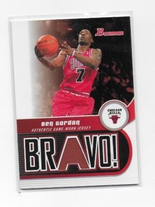2005-06 Bowman Basketball Bravo Relics Jersey Ben Gordon # BV-BG