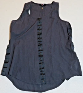 Yest Sleeveless Charcoal Blouse Women's Size 10 - Picture 1 of 3