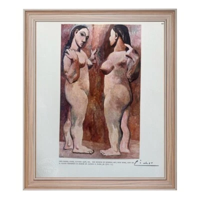 Impresión original firmada de Pablo Picasso con punta a mano - dos desnudos, París, arte raro Foto 1 de 4