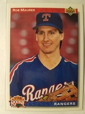 ROB MAURER TEXAS RANGERS STAR ROOKIE 1992 UPPER DECK CARD #10