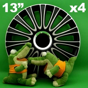 Radkappen 13" LeMans ★ 4 Stück ★ SILBER+SCHWARZ für Fiat Punto Panda Seicento - Bild 1 von 1