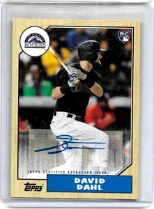 David Dahl 2017 Topps certificado autógrafo edición novato - Imagen 1 de 1