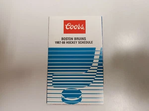 RS20 Boston Bruins 1987/88 NHL Hockey Pocket Schedule - COORS BLIND - Picture 1 of 2