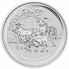 2015 Australia Lunar Year Of The Goat 1/2 Oz .9999 Fine Silver Coin In Capsule