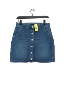 Crew Clothing Women's Mini Skirt UK 12 Blue Cotton with Elastane Short Mini - Picture 1 of 5