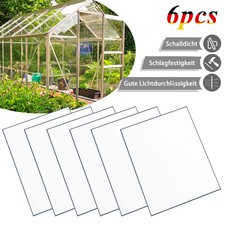 6Stk Polycarbonat Platte Zuschnitt Transparent Scheibe Visier Gewächshausplatten