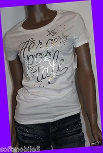 Aeropostale Mädchen Damen Grafik WEISS Tee T-Shirt SHINEY Top MEDIUM M - Bild 1 von 2