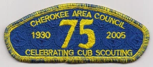CSP - CHEROKEE AREA (TN) COUNCIL - SA-59 - CUB SCOUT 75TH ANNIV. - BV 10 $ - 15 $ - Bild 1 von 1