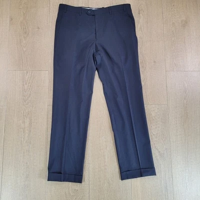 Corneliani Navy Blue Wool Silk Blend Dress Pants Euro 48R - Image 1 of 4