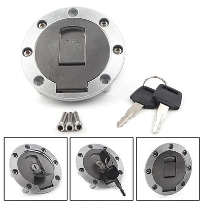 7 Hole Fuel Gas Tank Cap Lock w/ Key Fit Yamaha FZR250 FZR400 FZR600 750 /1000 — 第 1/4 张图片
