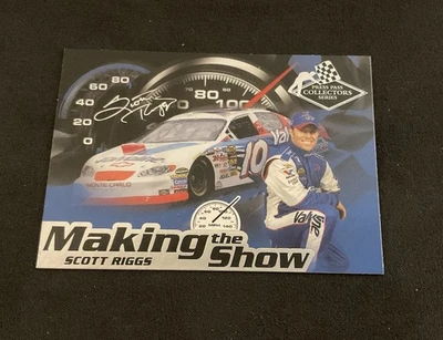 SCOTT RIGGS 2004 PRESS PASS COLLECTORS SERIES INSERT #MS 7/27 ”MAKING THE SHOW” - Image 1 of 2